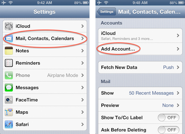 how do i set up mail on my iphone