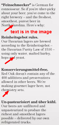 Red Oak Site Audit, text is part of the image