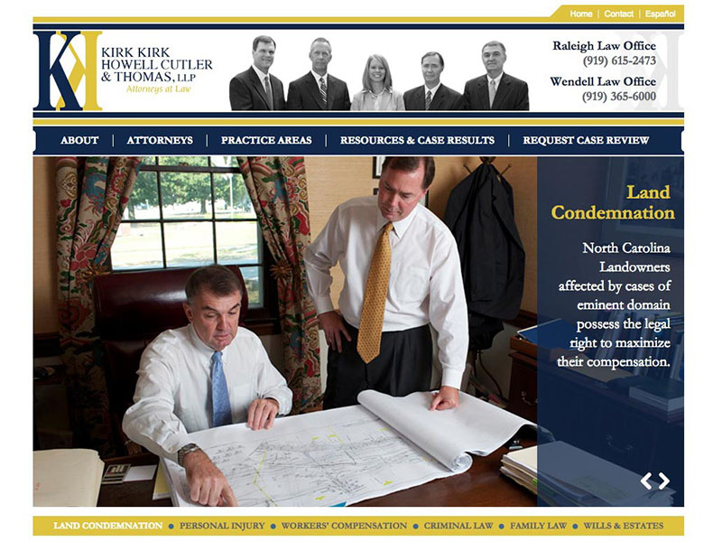 Kirk, Kirk, Howell, Cutler & Thomas Law Firm Law Firm Web Design