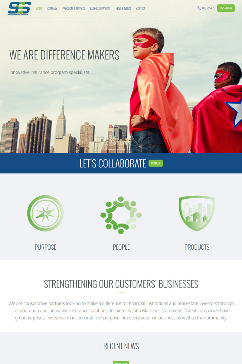 WordPress Web Development for SES Insurance TheeDesign
