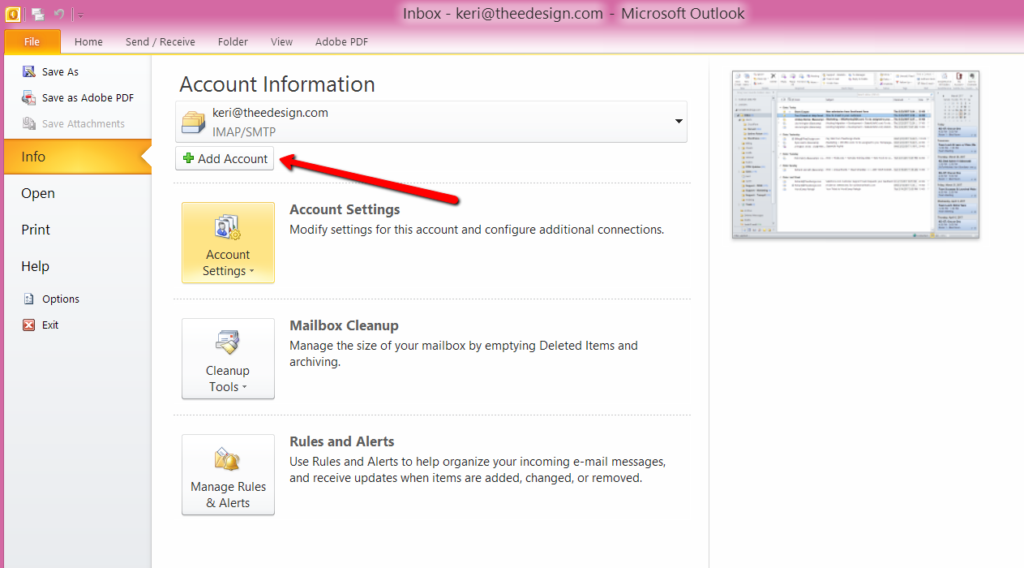 How to Set Up Email in Outlook for Windows - TheeDesign