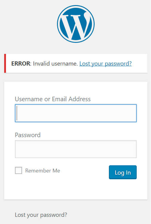 WP Password Reset