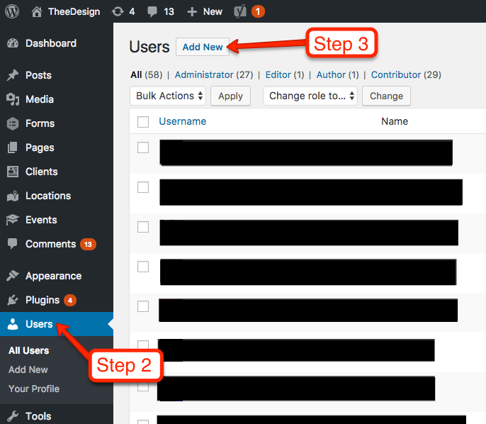 Bagaimana cara menambahkan pengguna di WordPress
