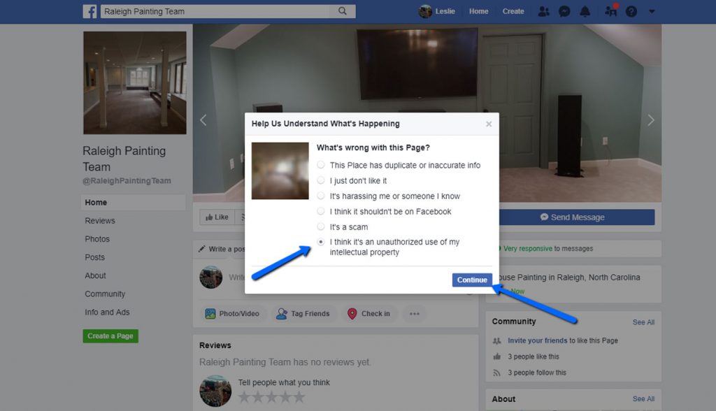 Facebook Unauthorized Use of Intellectual Property